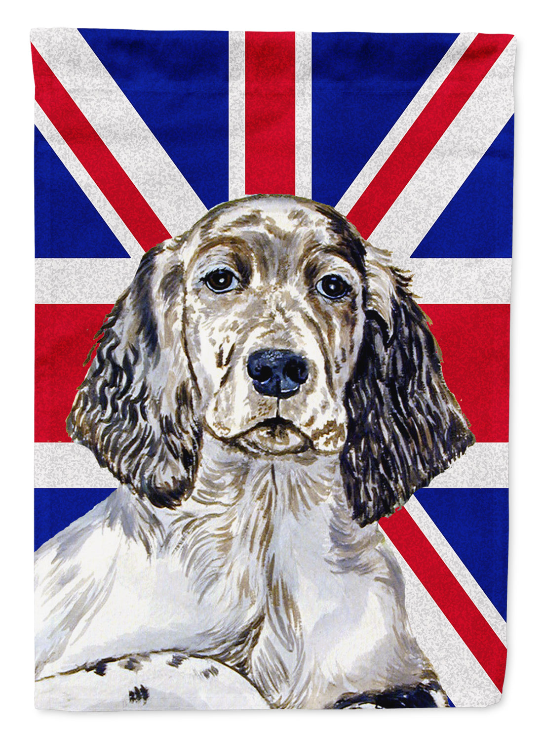 English Setter with English Union Jack British Flag Flag Garden Size LH9474GF  the-store.com.