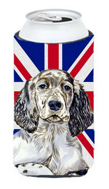 English Setter with English Union Jack British Flag Tall Boy Beverage Insulator Hugger LH9474TBC by Caroline&#39;s Treasures