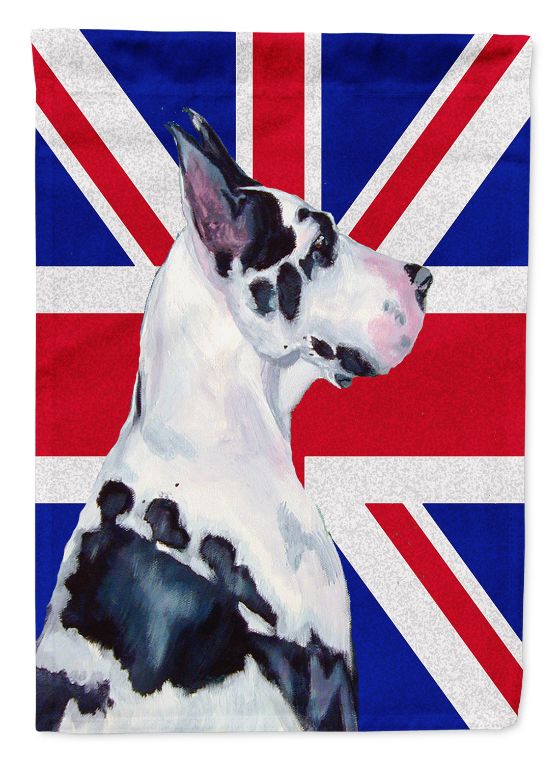 Great Dane with English Union Jack British Flag Flag Garden Size  the-store.com.