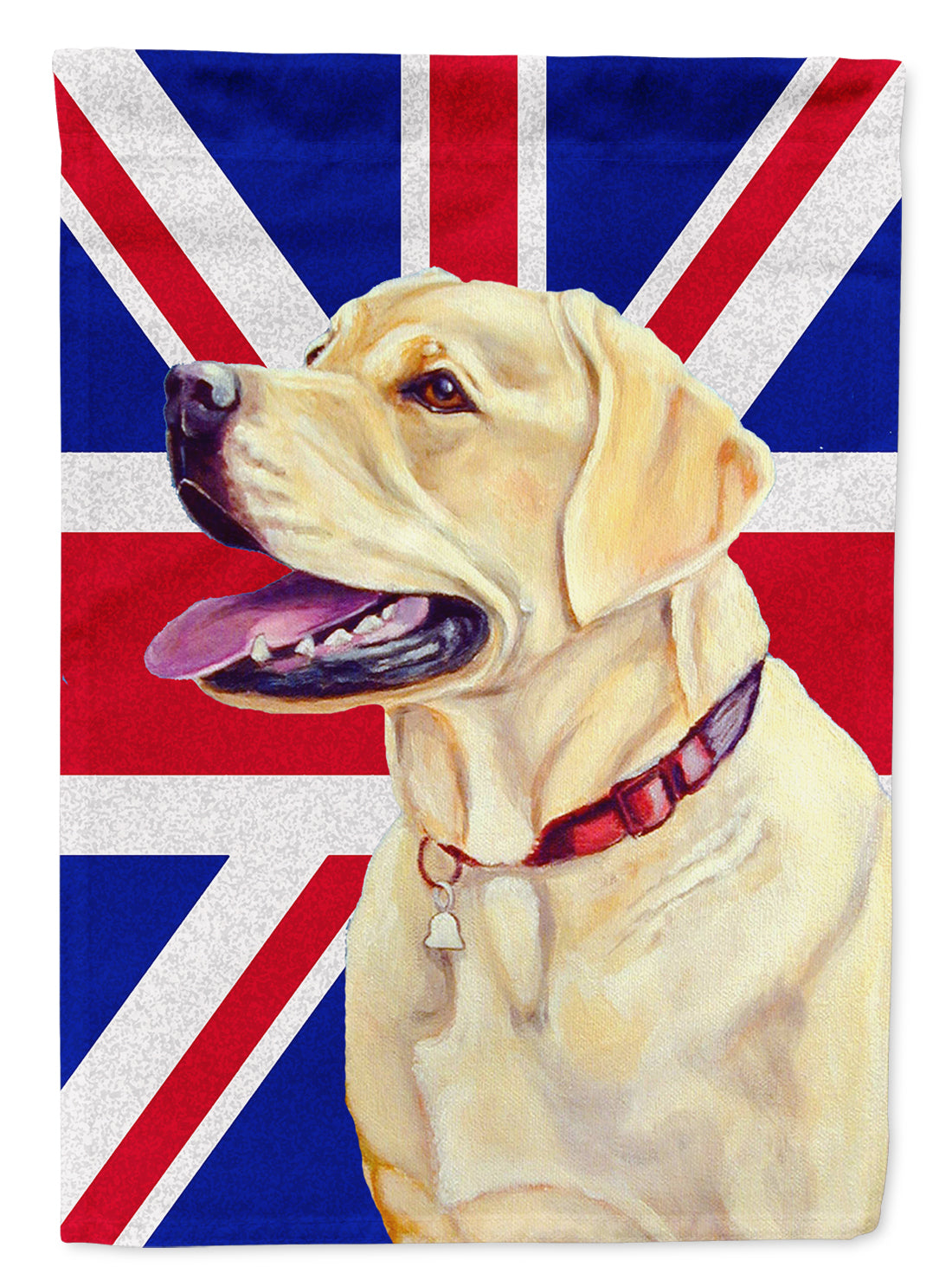 Labrador with English Union Jack British Flag Flag Canvas House Size LH9490CHF  the-store.com.