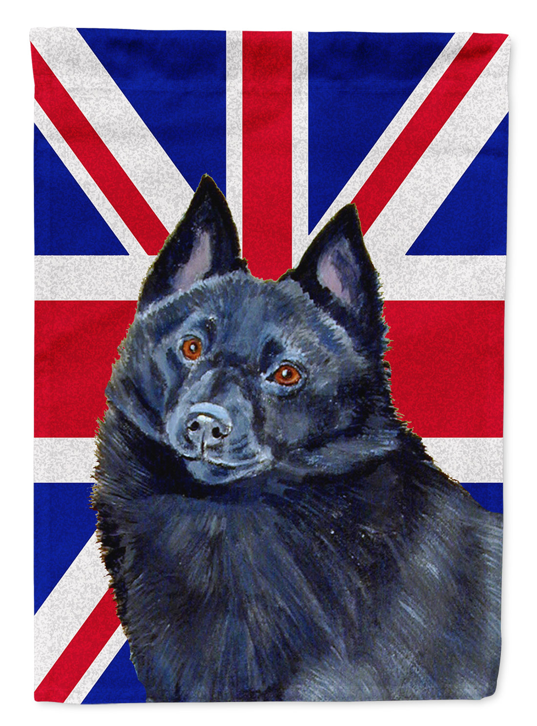 Schipperke with English Union Jack British Flag Flag Garden Size LH9491GF  the-store.com.