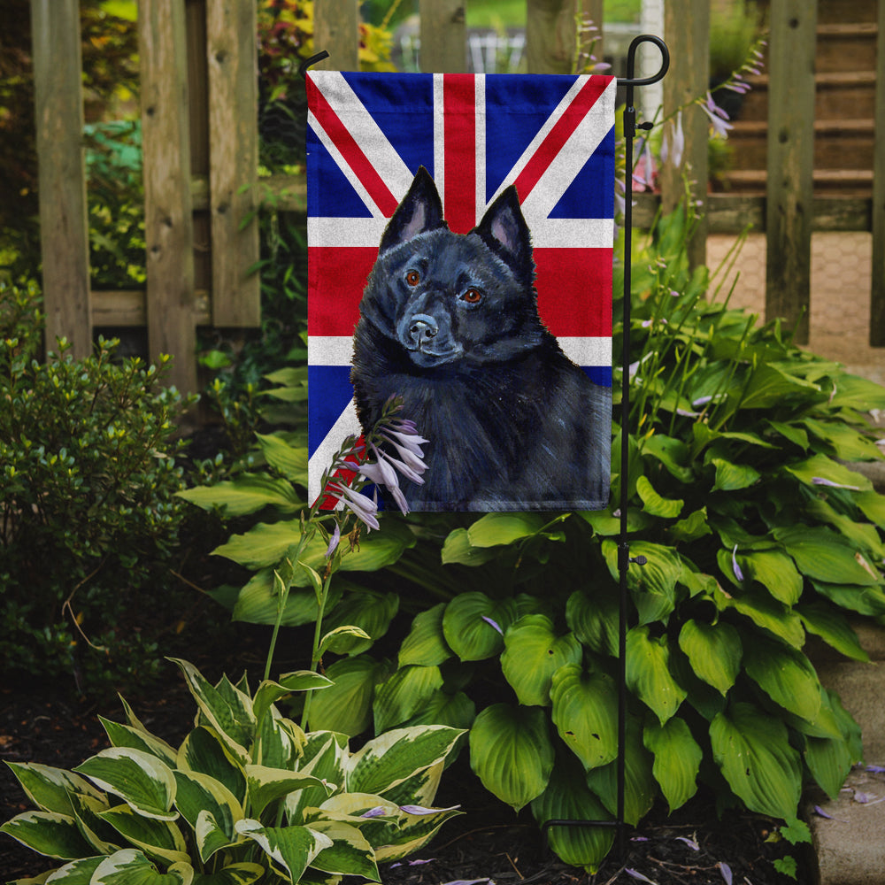 Schipperke with English Union Jack British Flag Flag Garden Size LH9491GF  the-store.com.