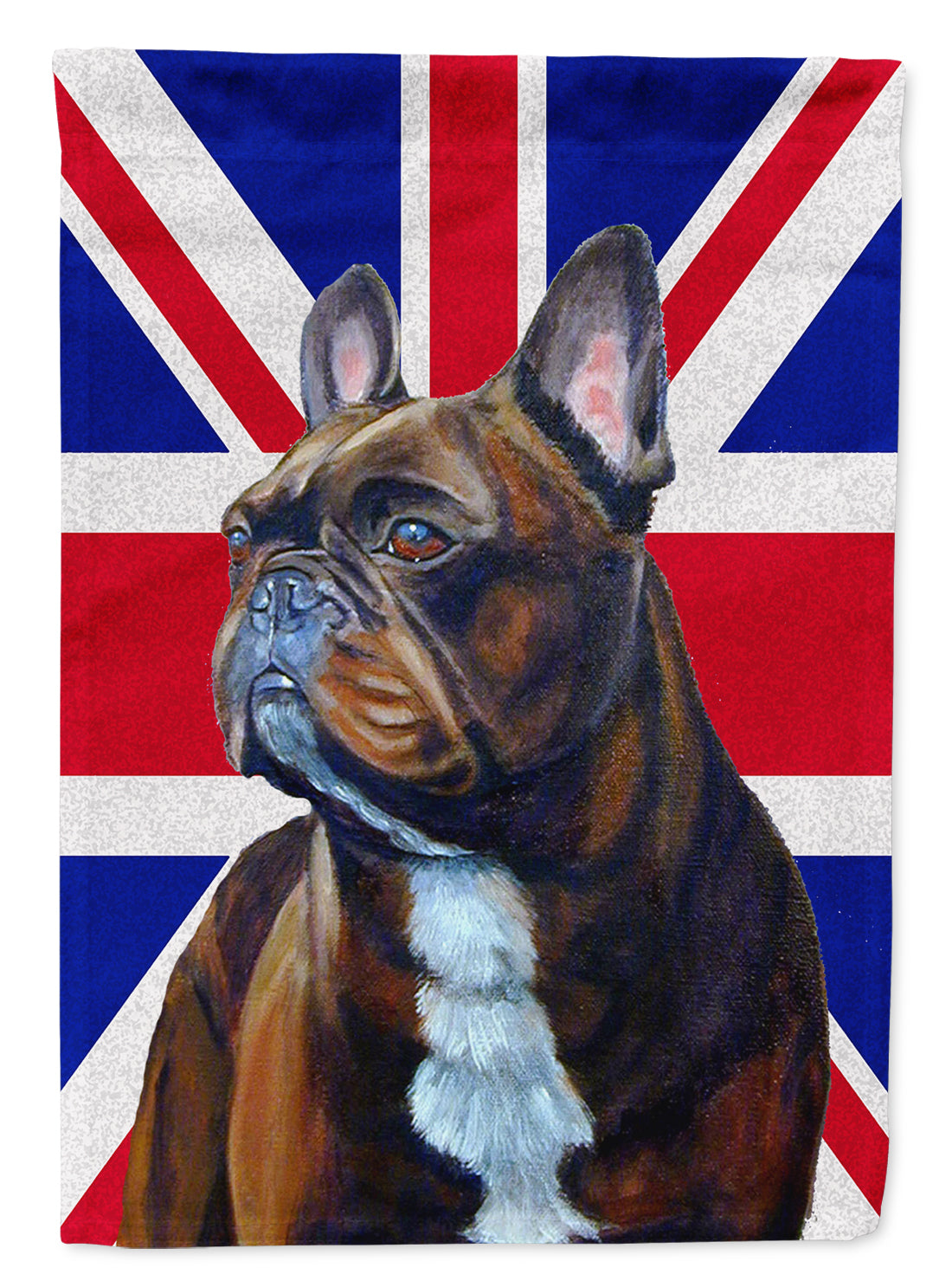 French Bulldog with English Union Jack British Flag Flag Canvas House Size LH9492CHF  the-store.com.