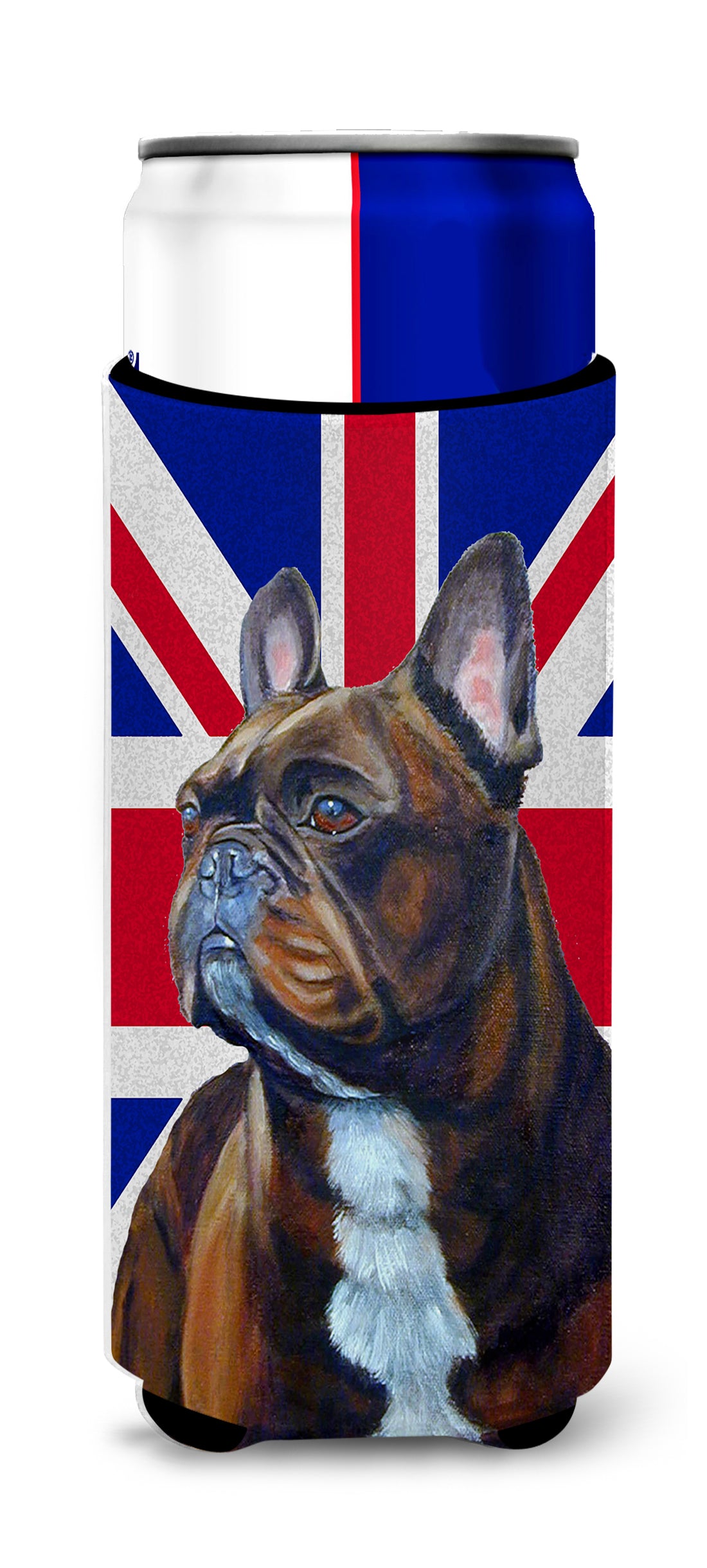 French Bulldog with English Union Jack British Flag Ultra Beverage  Insulators for slim cans LH9492MUK from Caroline's Treasures - the-store.com