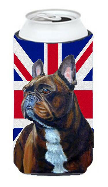 French Bulldog with English Union Jack British Flag Tall Boy Beverage Insulator Hugger LH9492TBC by Caroline&#39;s Treasures