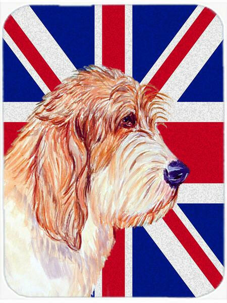 Petit Basset Griffon Vendeen PBGV with English Union Jack British Flag Mouse Pad, Hot Pad or Trivet LH9496MP by Caroline&#39;s Treasures