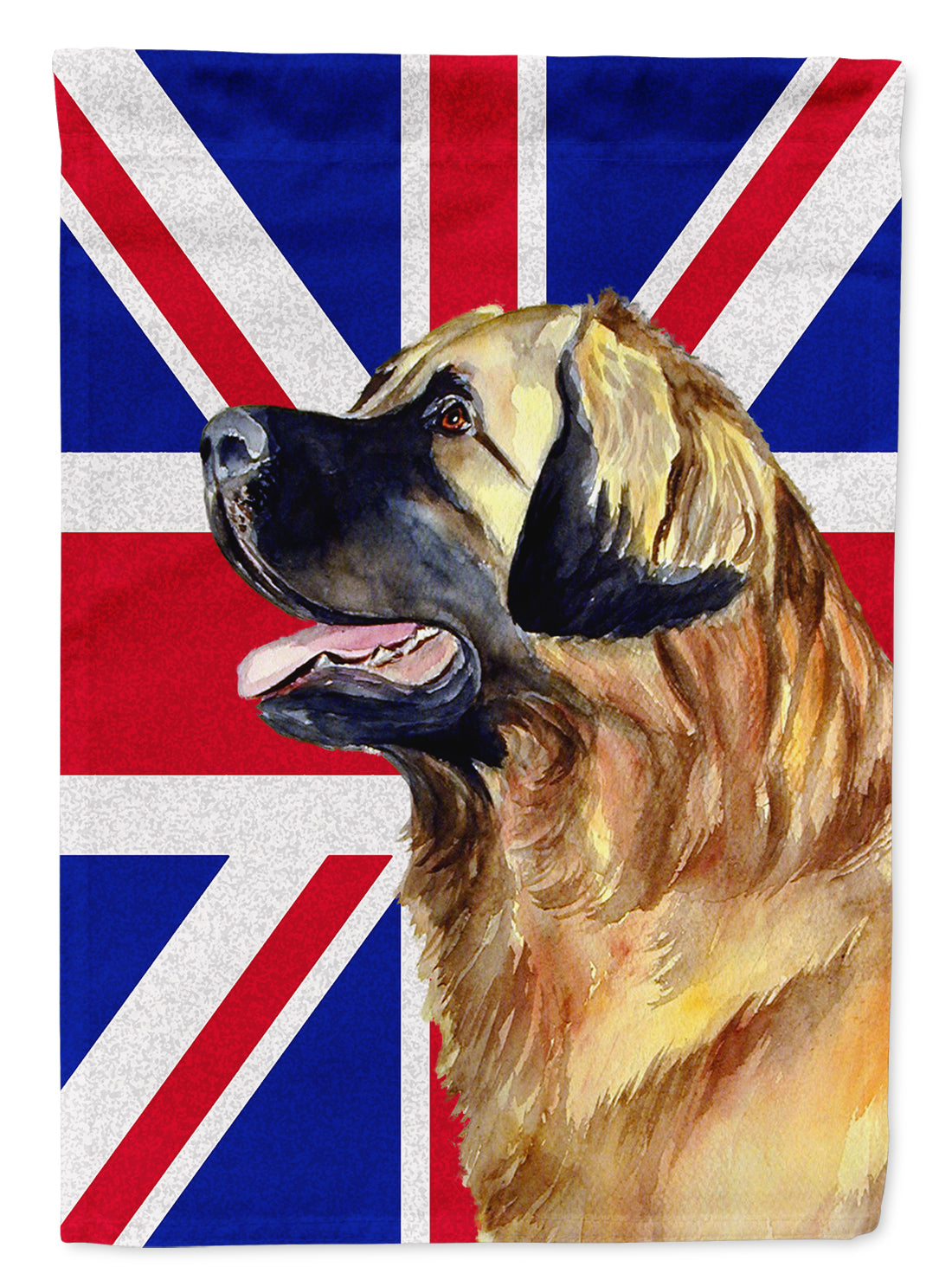 Leonberger with English Union Jack British Flag Flag Canvas House Size LH9500CHF  the-store.com.