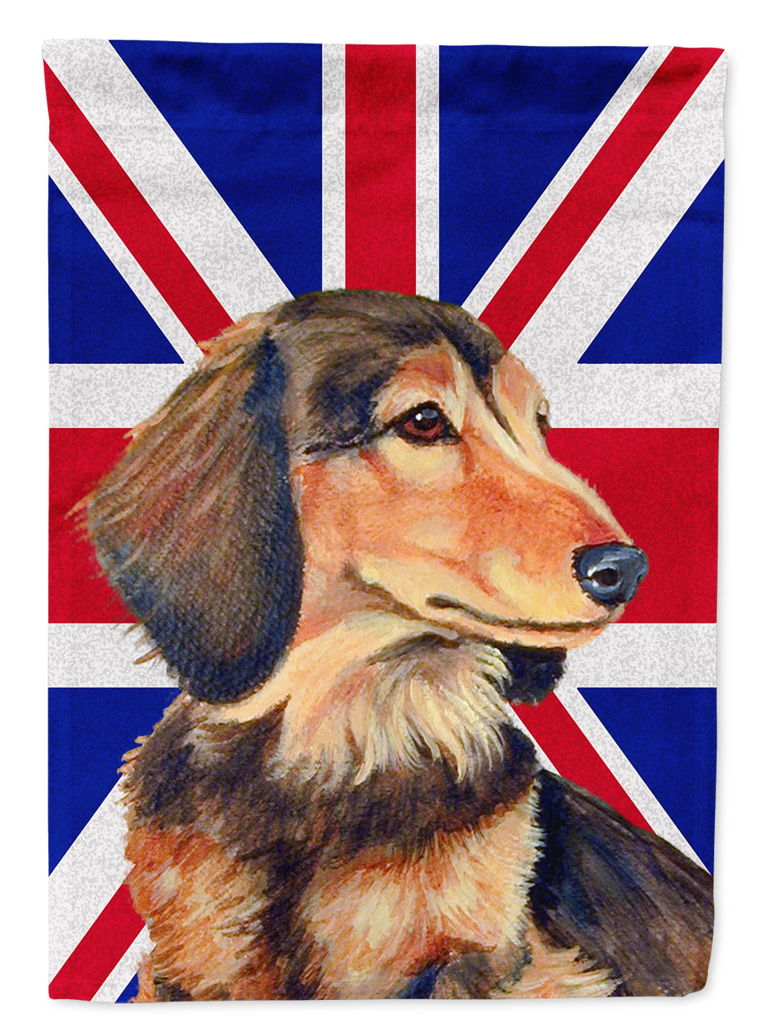 Dachshund with English Union Jack British Flag Flag Garden Size LH9502GF  the-store.com.