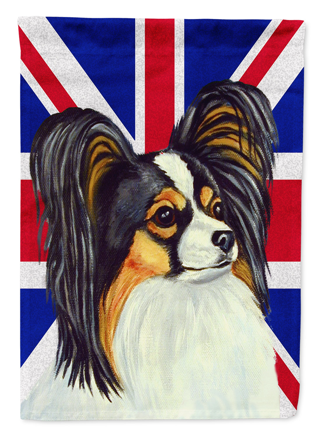 Papillon with English Union Jack British Flag Flag Garden Size LH9503GF  the-store.com.