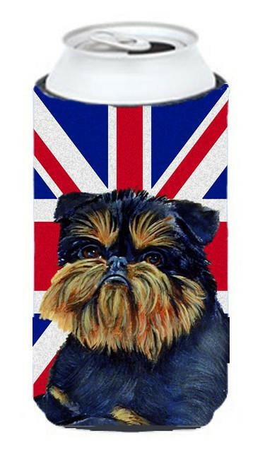 Brussels Griffon with English Union Jack British Flag Tall Boy Beverage Insulator Hugger LH9505TBC by Caroline's Treasures