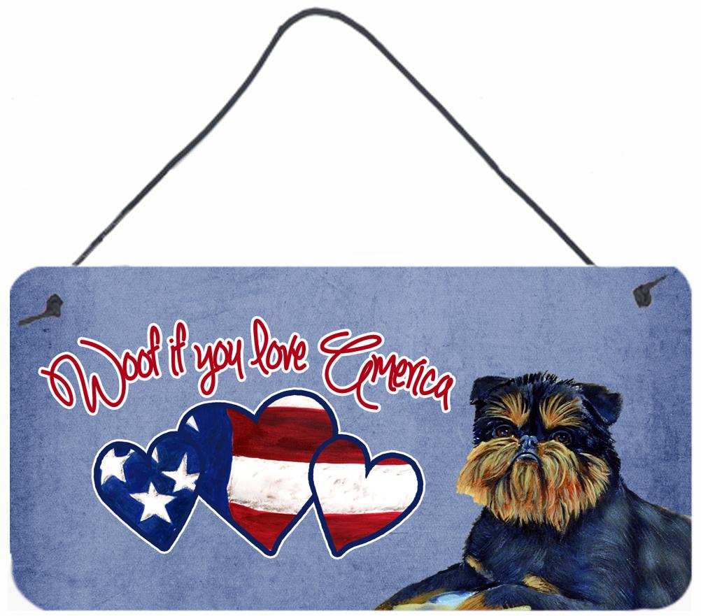 Woof if you love America Brussels Griffon Wall or Door Hanging Prints by Caroline's Treasures