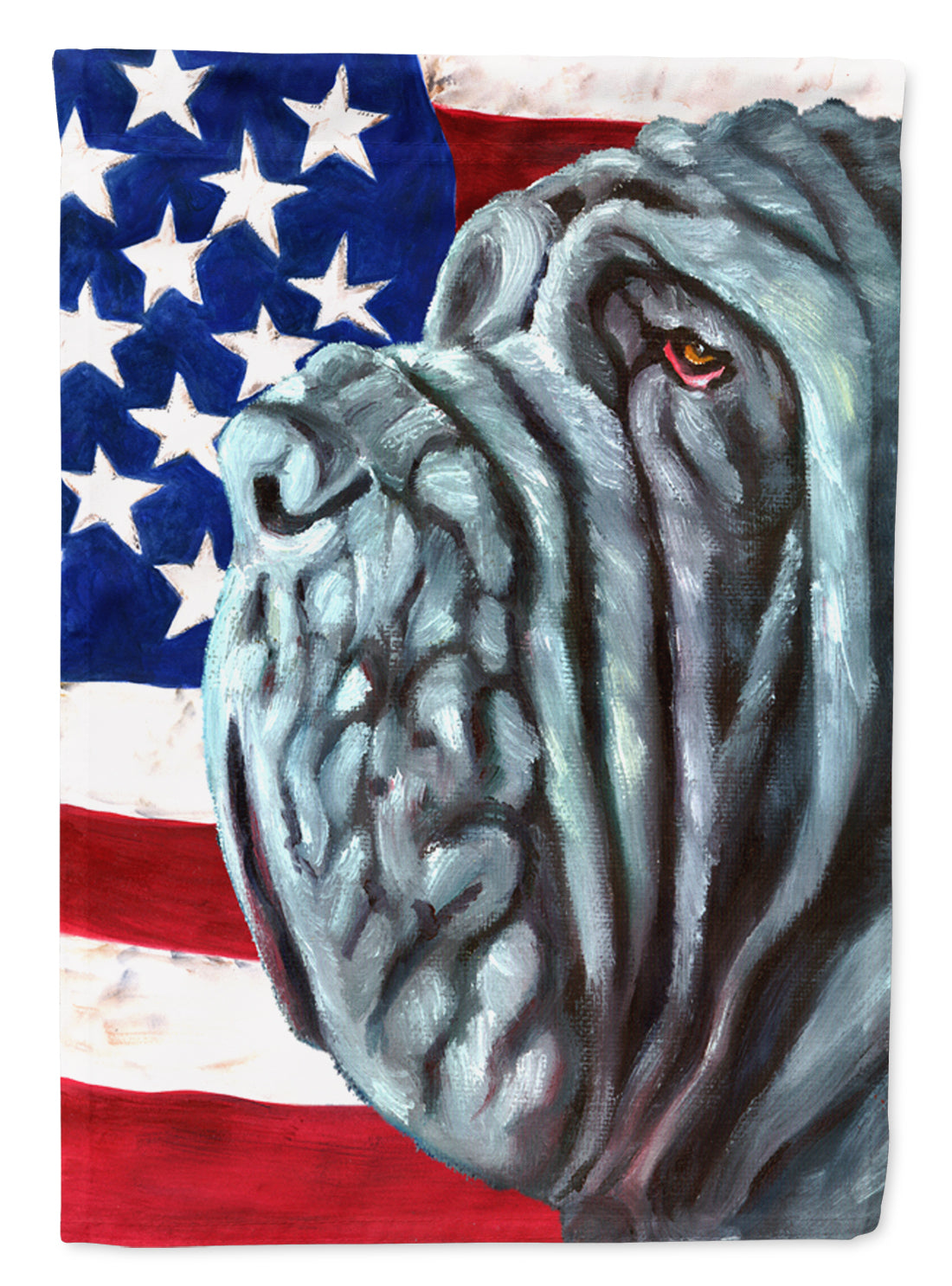 Neapolitan Mastiff USA Patriotic American Flag Flag Canvas House Size LH9540CHF  the-store.com.