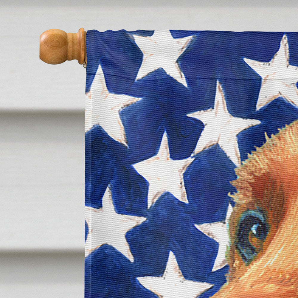 Irish Setter USA Patriotic American Flag Flag Canvas House Size LH9541CHF  the-store.com.