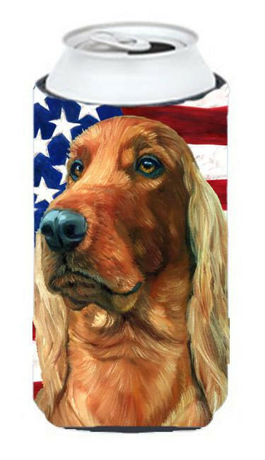 Irish Setter USA Patriotic American Flag Tall Boy Beverage Insulator Hugger LH9541TBC by Caroline's Treasures