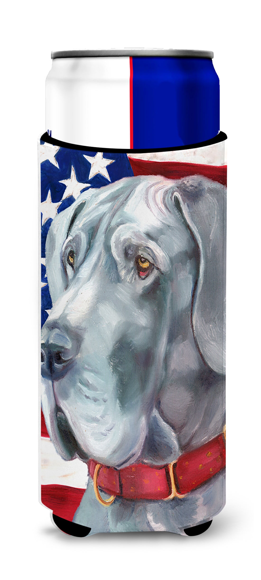 Great Dane USA Patriotic American Flag Ultra Beverage Insulators for slim cans LH9542MUK  the-store.com.