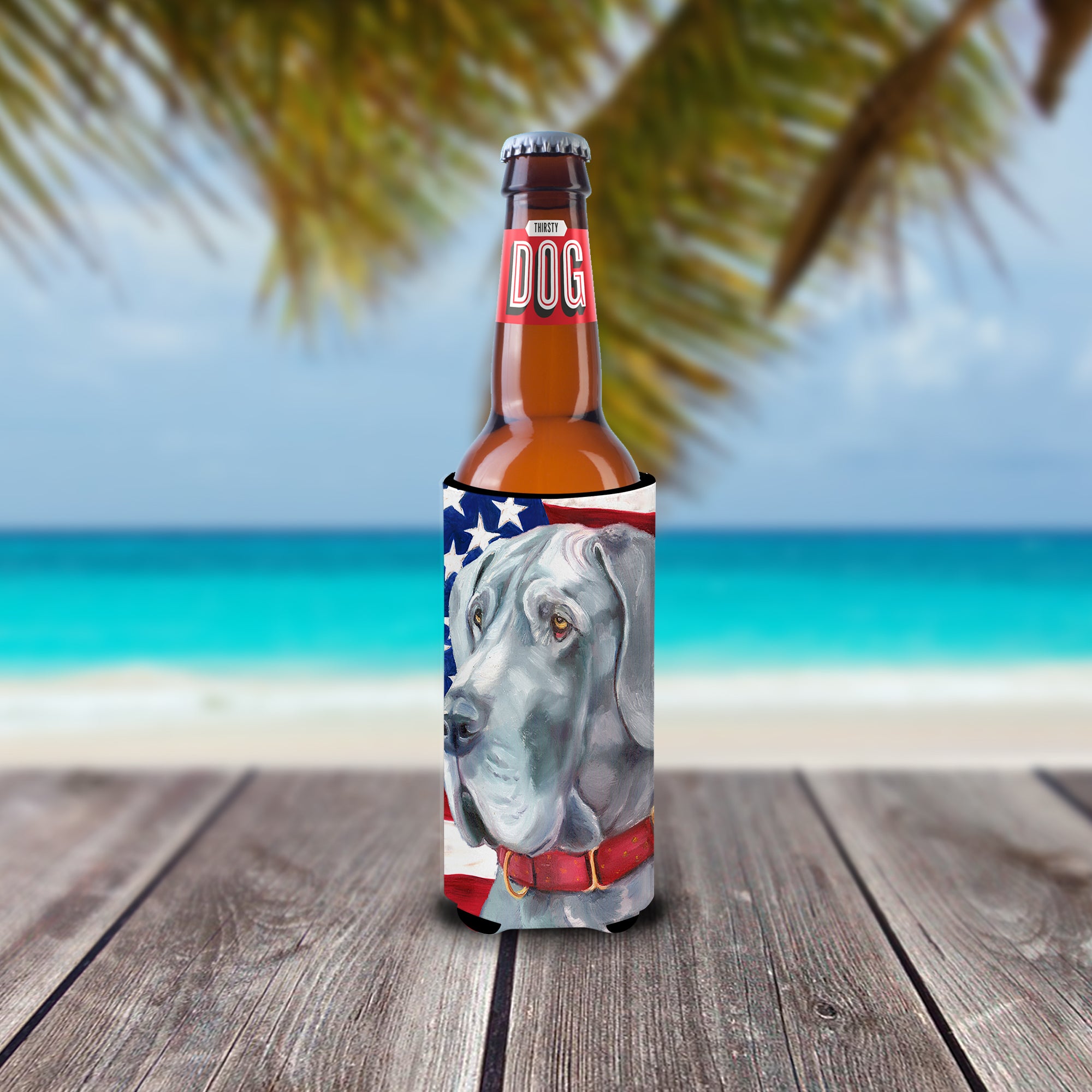 Great Dane USA Patriotic American Flag Ultra Beverage Insulators for slim cans LH9542MUK  the-store.com.