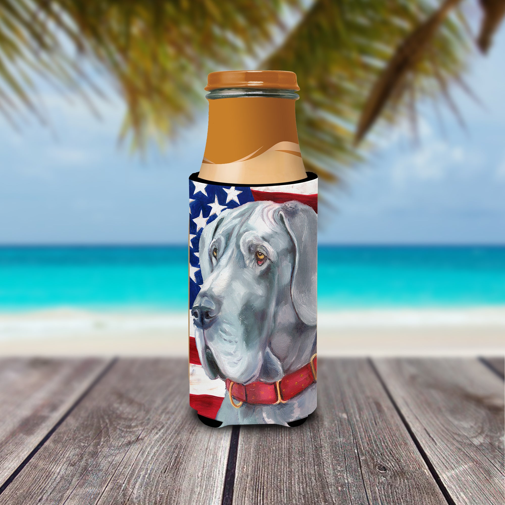 Great Dane USA Patriotic American Flag Ultra Beverage Insulators for slim cans LH9542MUK  the-store.com.