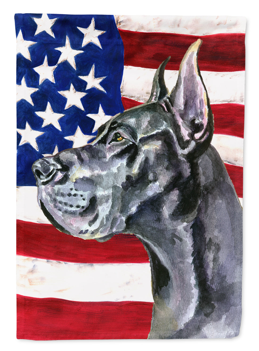 Black Great Dane USA Patriotic American Flag Flag Garden Size LH9543GF  the-store.com.