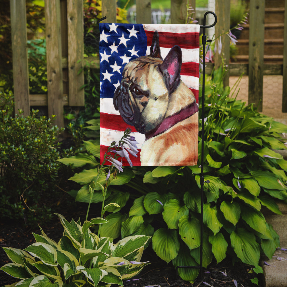 French Bulldog Frenchie USA Patriotic American Flag Flag Garden Size  the-store.com.