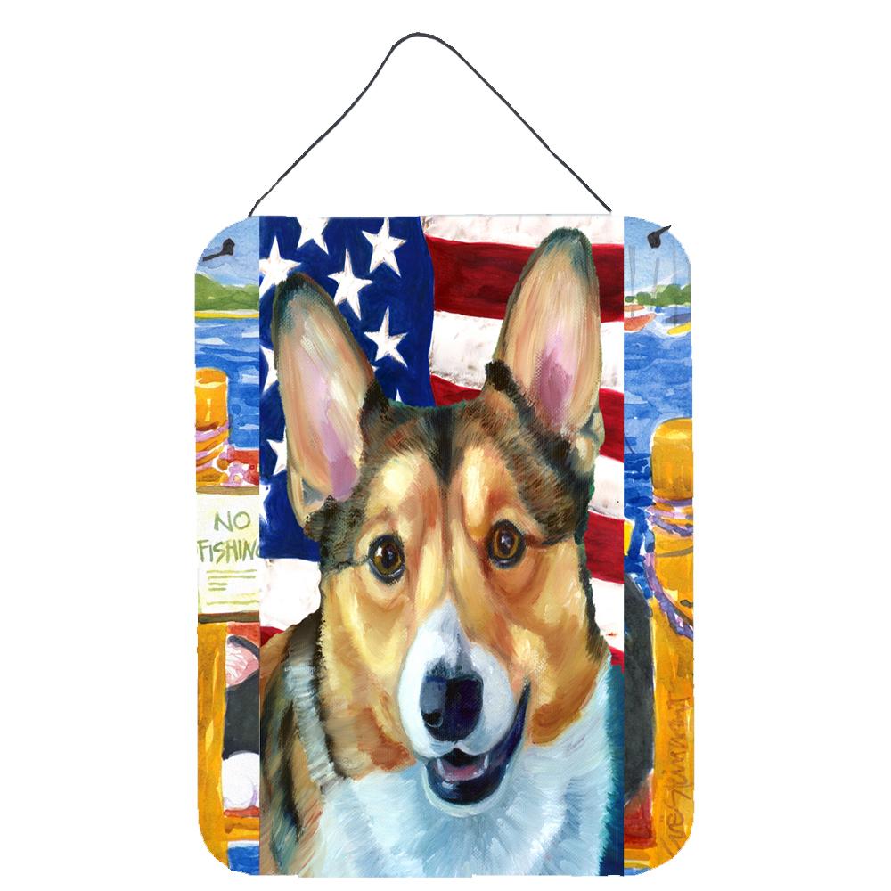 Corgi USA Patriotic American Flag Wall or Door Hanging Prints LH9546DS1216 by Caroline's Treasures