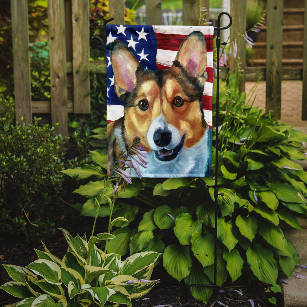 Corgi USA Patriotic American Flag Flag Garden Size LH9546GF  the-store.com.