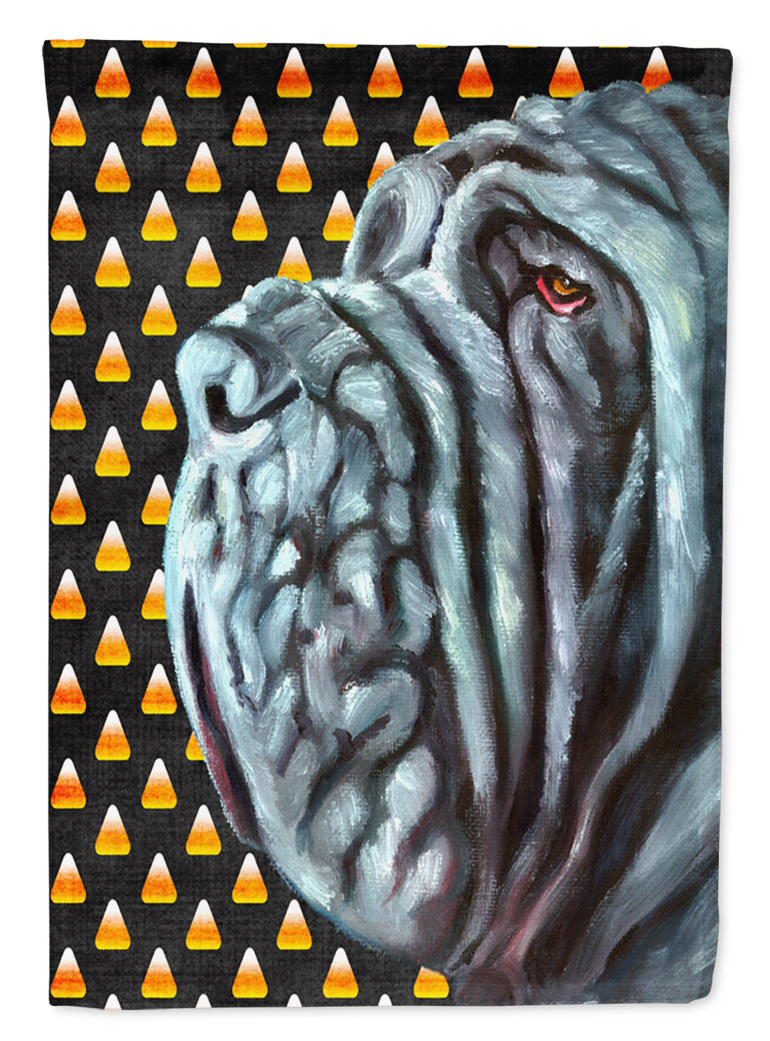 Neapolitan Mastiff Candy Corn Halloween Flag Canvas House Size LH9547CHF  the-store.com.