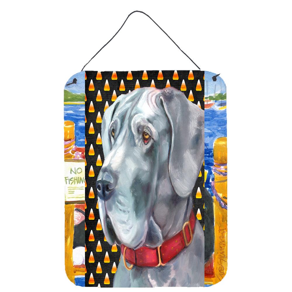 Great Dane Candy Corn Halloween Wall or Door Hanging Prints LH9549DS1216 by Caroline's Treasures