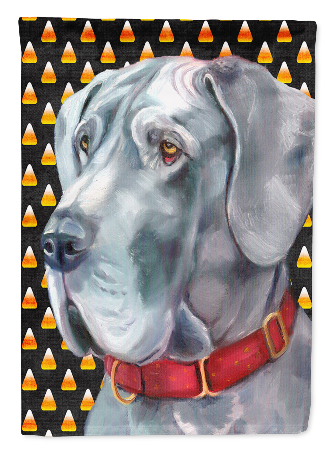 Great Dane Candy Corn Halloween Flag Garden Size  the-store.com.