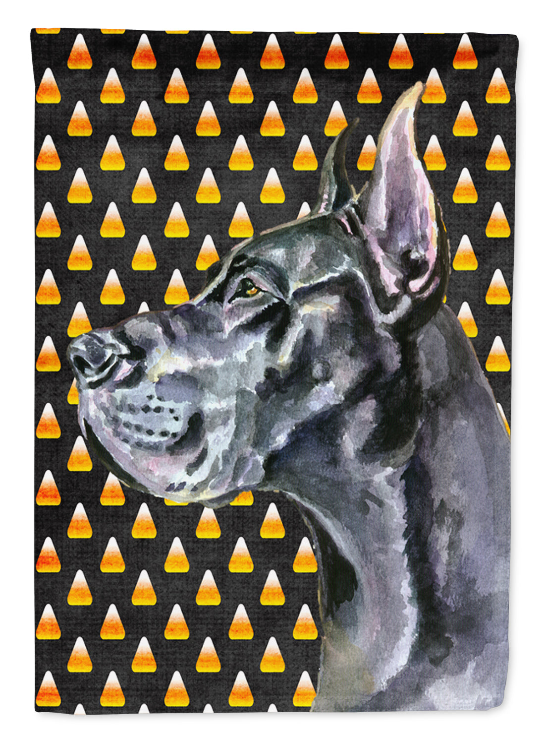 Black Great Dane Candy Corn Halloween Flag Garden Size LH9550GF  the-store.com.