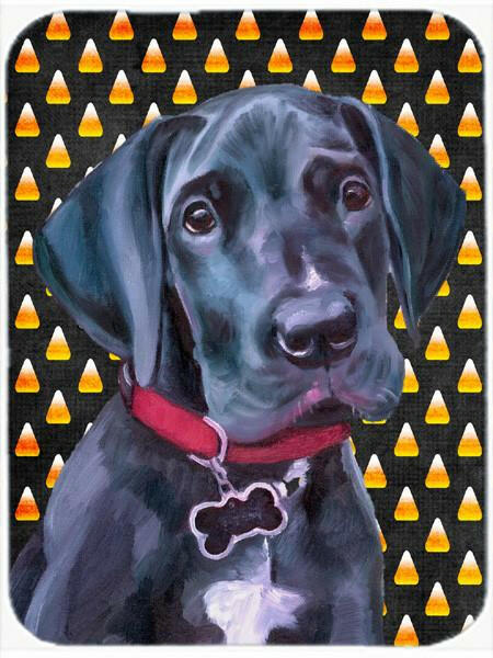 Black Great Dane Puppy Candy Corn Halloween Glass Cutting Board Large LH9551LCB by Caroline's Treasures