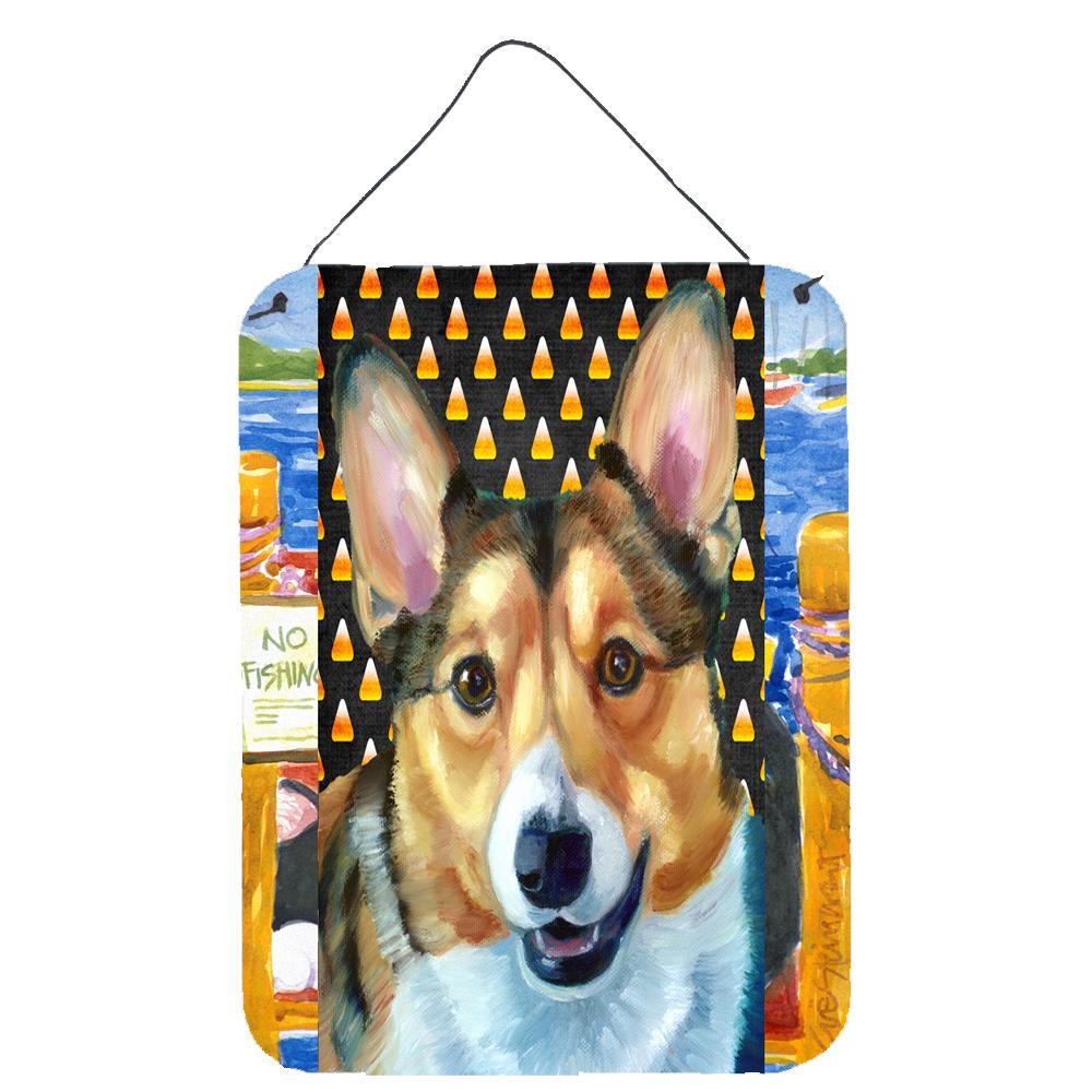 Corgi Candy Corn Halloween Wall or Door Hanging Prints LH9553DS1216 by Caroline's Treasures