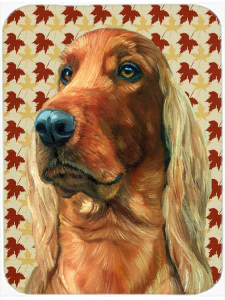 Irish Setter Fall Leaves Glass Cutting Board Large LH9555LCB by Caroline&#39;s Treasures