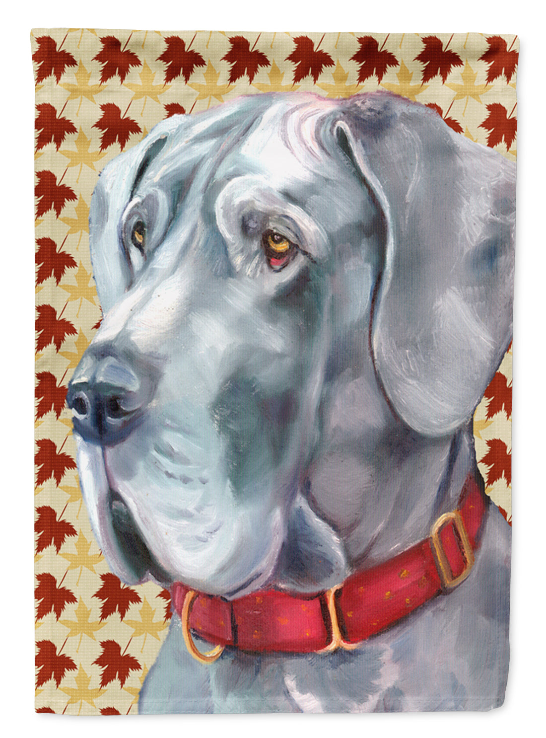 Great Dane Fall Leaves Flag Canvas House Size LH9556CHF  the-store.com.