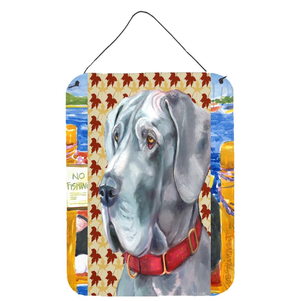 Great Dane Fall Leaves Wall or Door Hanging Prints LH9556DS1216 by Caroline's Treasures