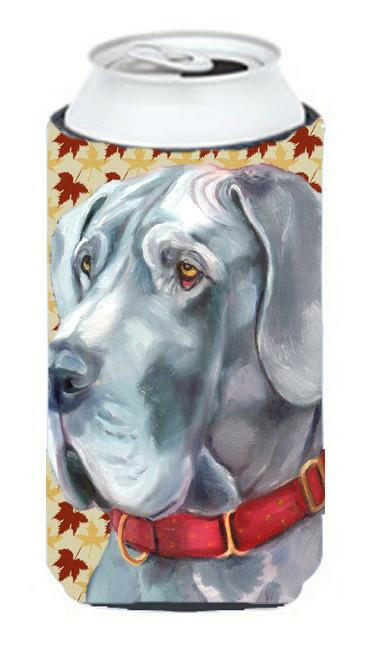 Great Dane Fall Leaves Tall Boy Beverage Insulator Hugger LH9556TBC by Caroline's Treasures