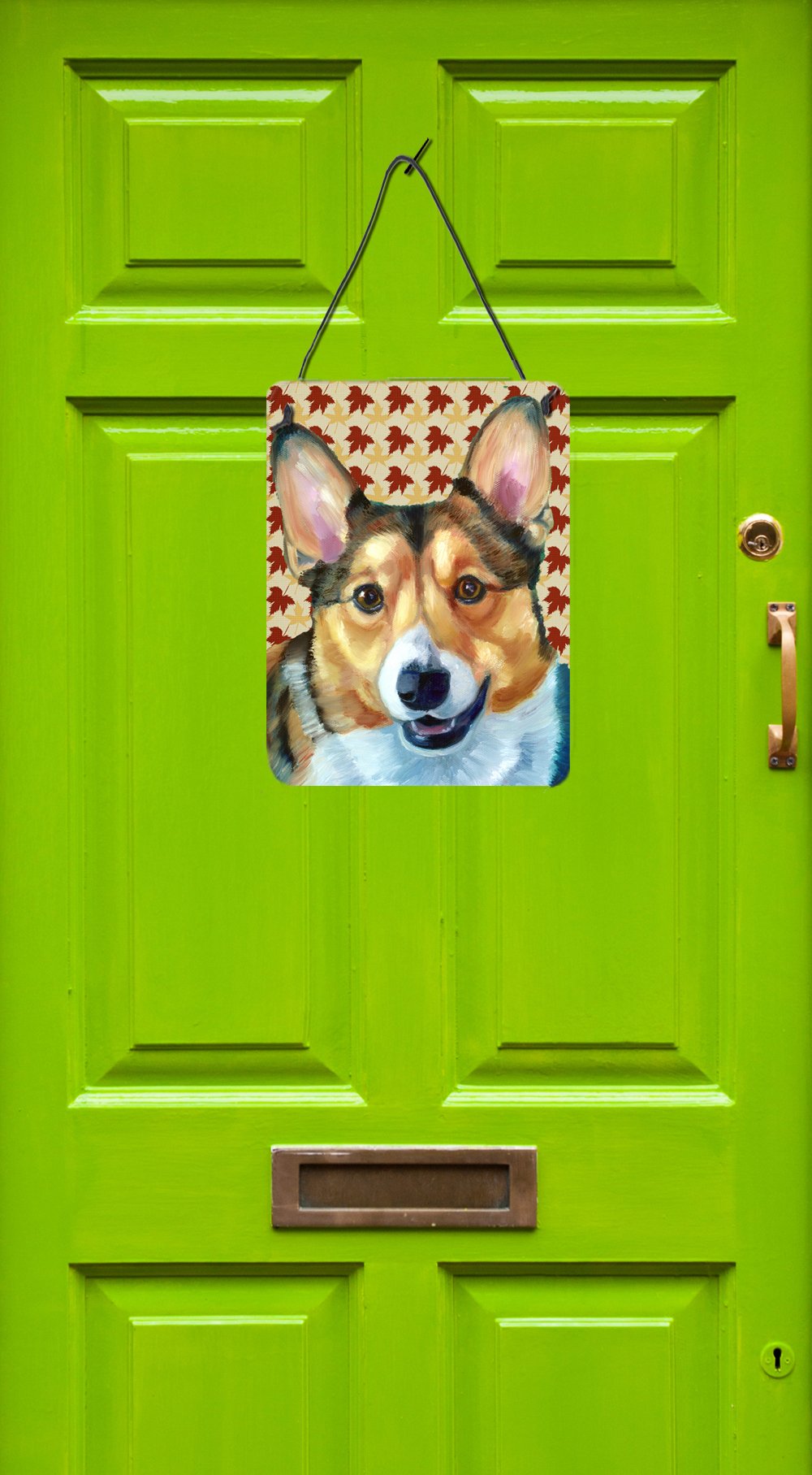 Corgi Fall Leaves Wall or Door Hanging Prints LH9560DS1216 by Caroline's Treasures