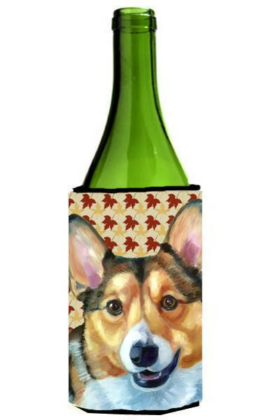 Corgi Fall Leaves Wine Bottle Beverage Insulator Hugger LH9560LITERK by Caroline's Treasures