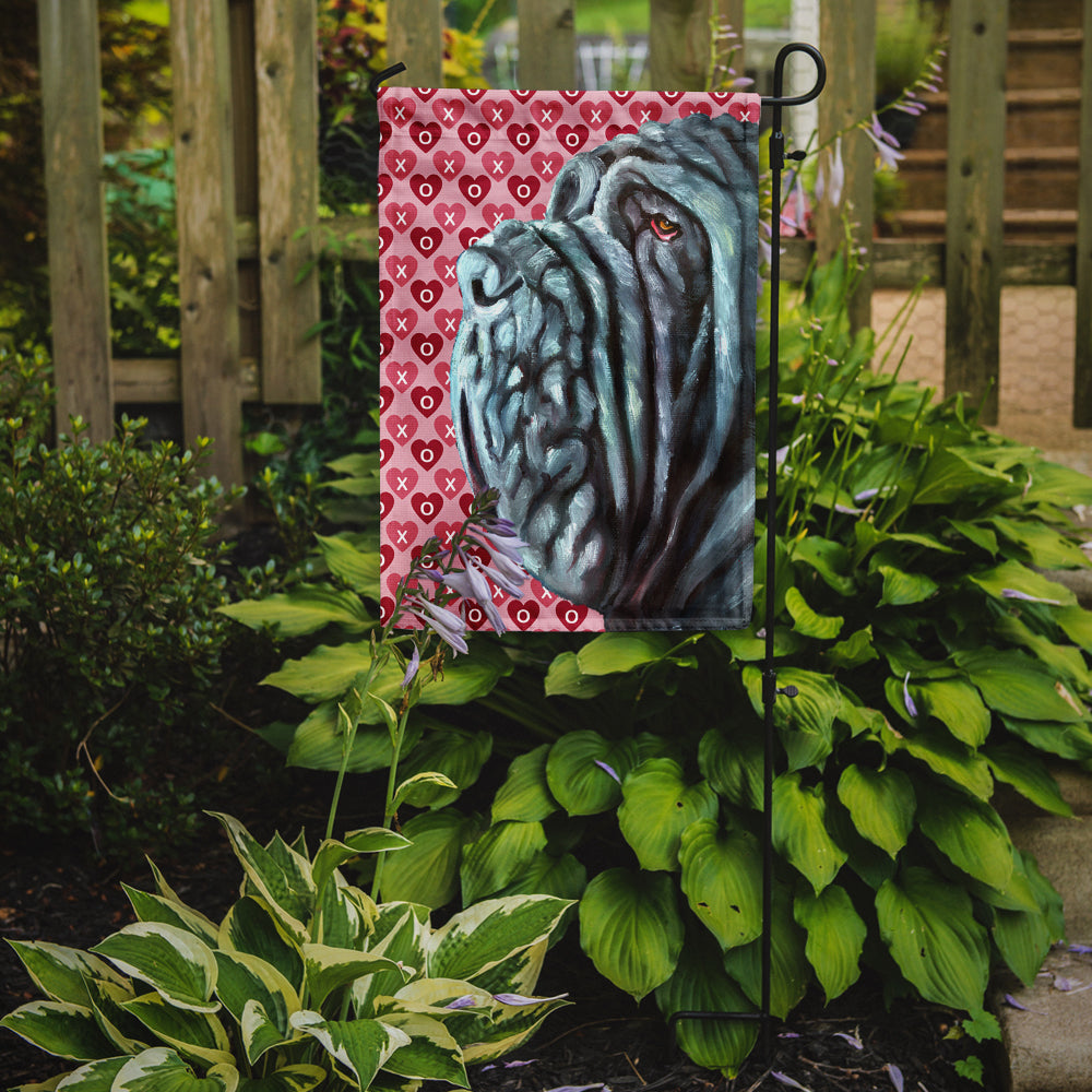 Neapolitan Mastiff Hearts Love and Valentine's Day Flag Garden Size  the-store.com.