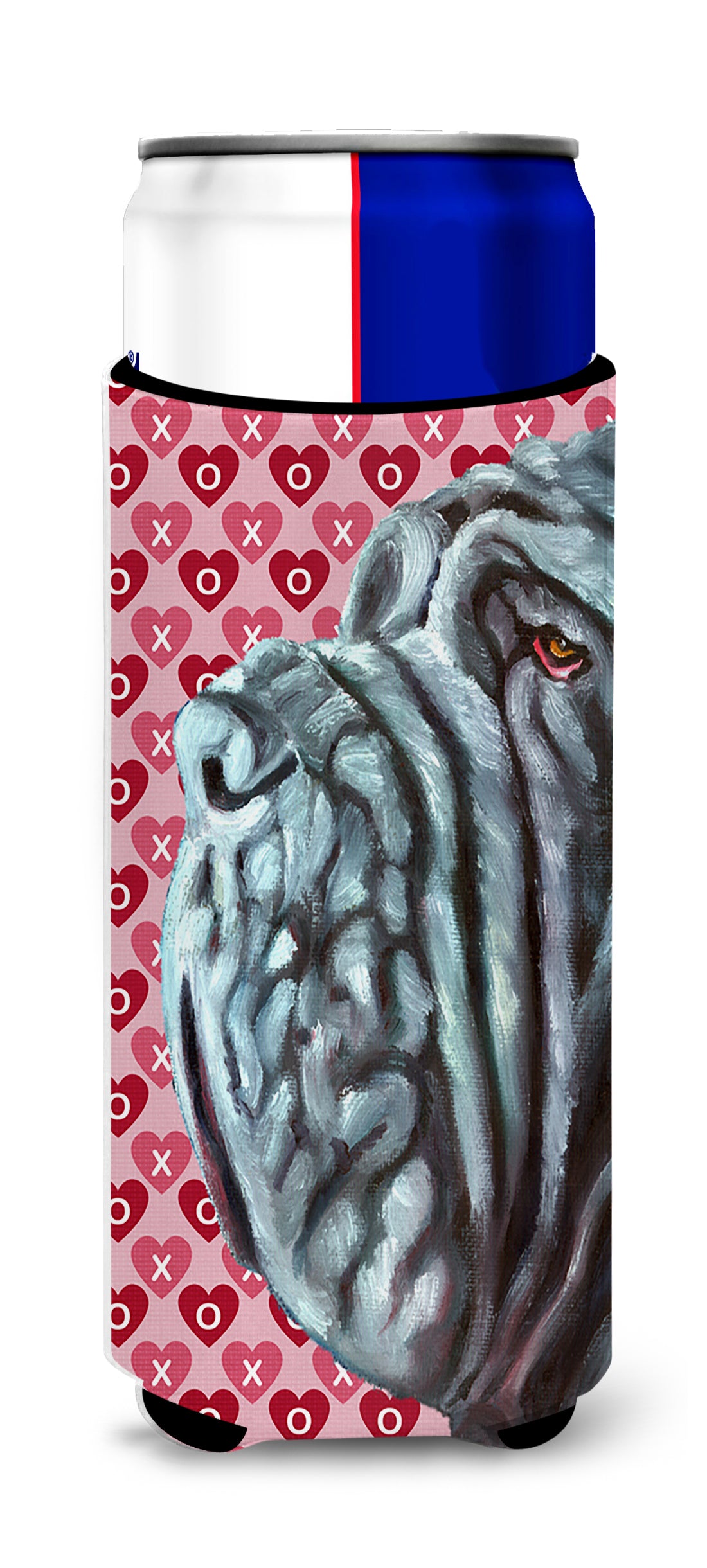 Neapolitan Mastiff Hearts Love and Valentine's Day Ultra Beverage Insulators for slim cans LH9561MUK  the-store.com.