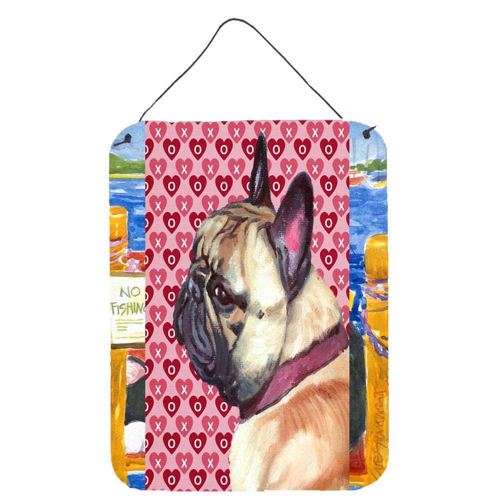 French Bulldog Frenchie Hearts Love and Valentine's Day Wall or Door Hanging Prints LH9566DS1216 by Caroline's Treasures