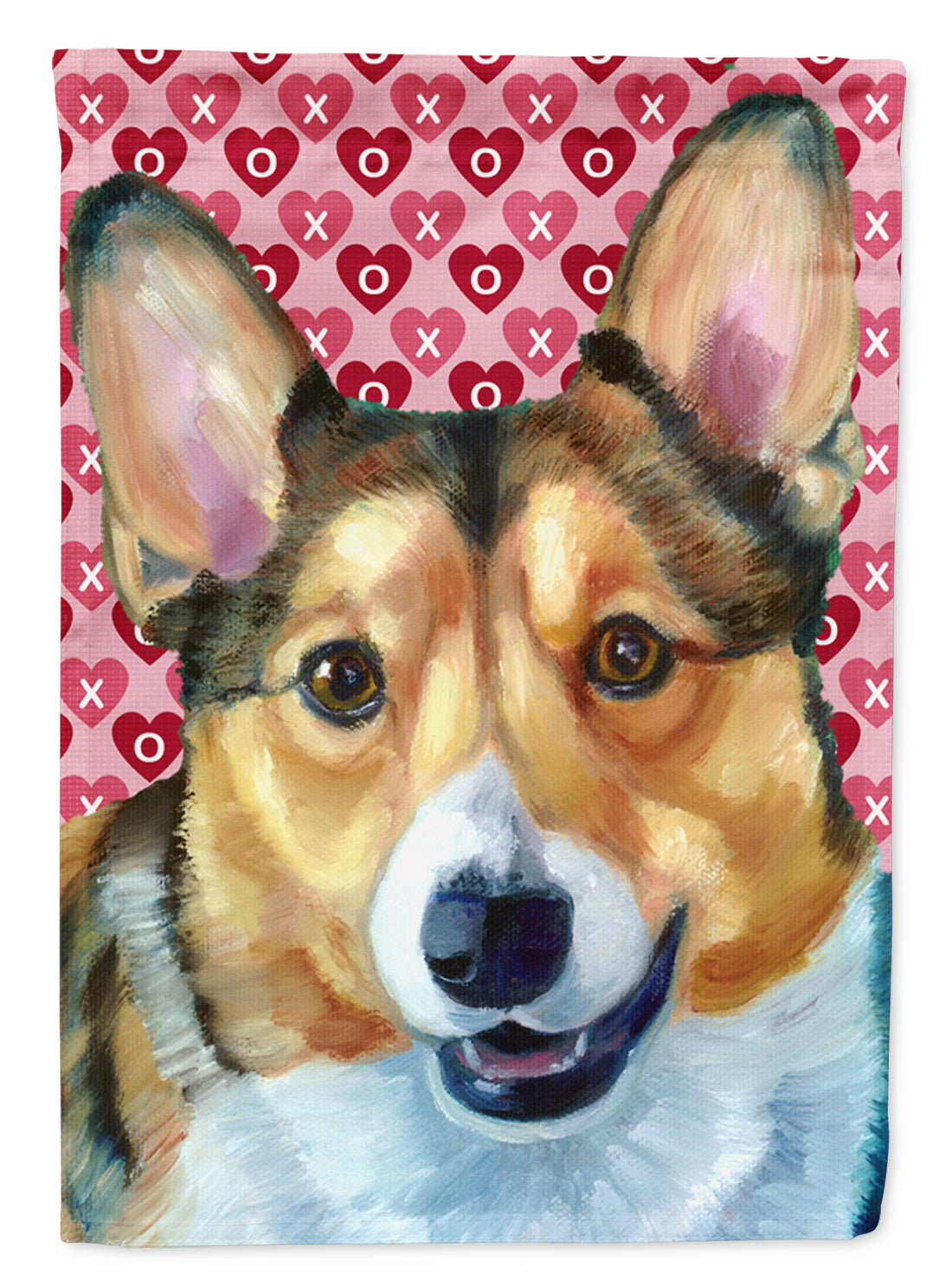 Corgi Hearts Love and Valentine's Day Flag Garden Size LH9567GF  the-store.com.