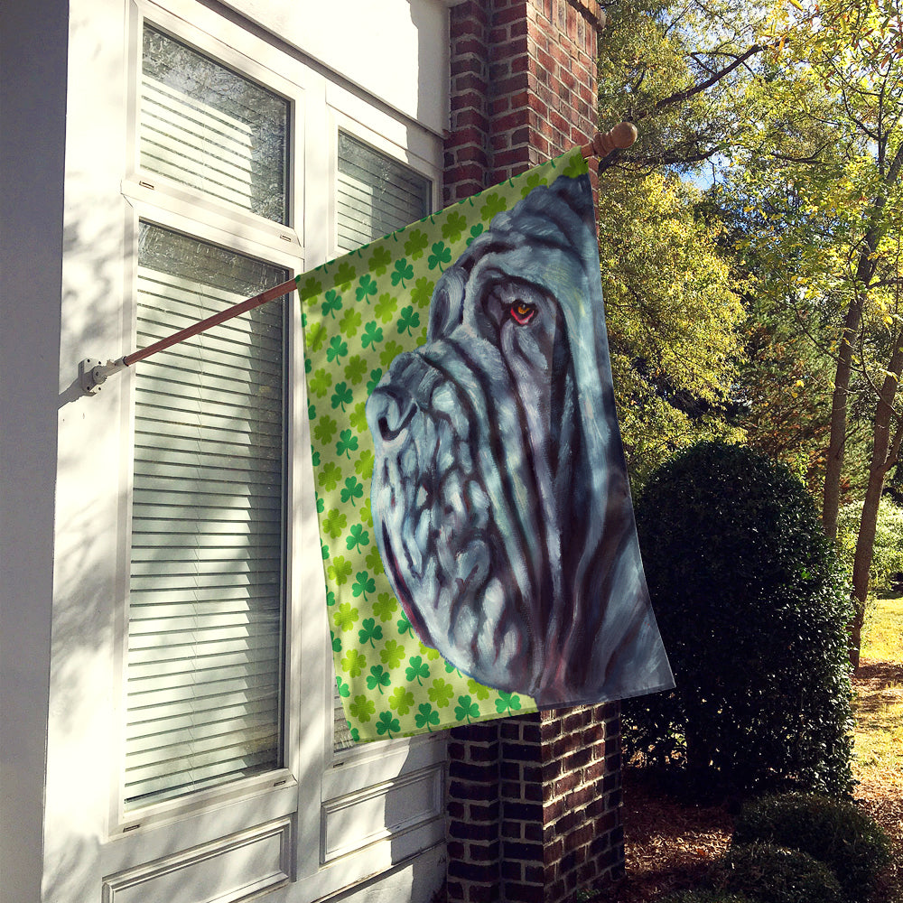 Neapolitan Mastiff St. Patrick's Day Shamrock Flag Canvas House Size LH9568CHF  the-store.com.