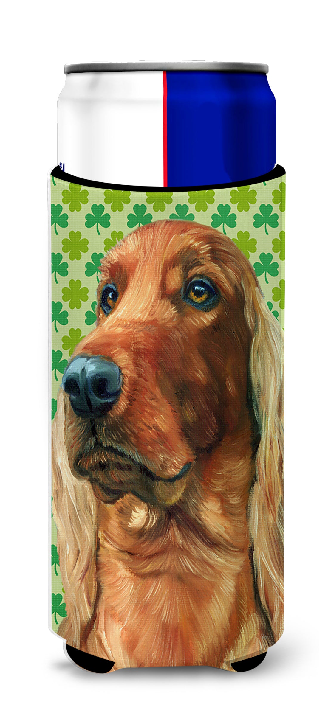 Irish Setter St. Patrick&#39;s Day Shamrock Ultra Beverage Insulators for slim cans LH9569MUK  the-store.com.