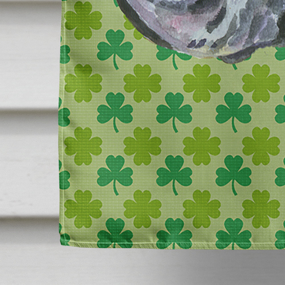 Black Great Dane St. Patrick's Day Shamrock Flag Canvas House Size LH9571CHF  the-store.com.