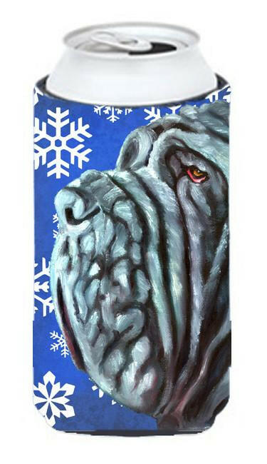 Neapolitan Mastiff Winter Snowflakes Holiday Tall Boy Beverage Insulator Hugger LH9582TBC by Caroline's Treasures