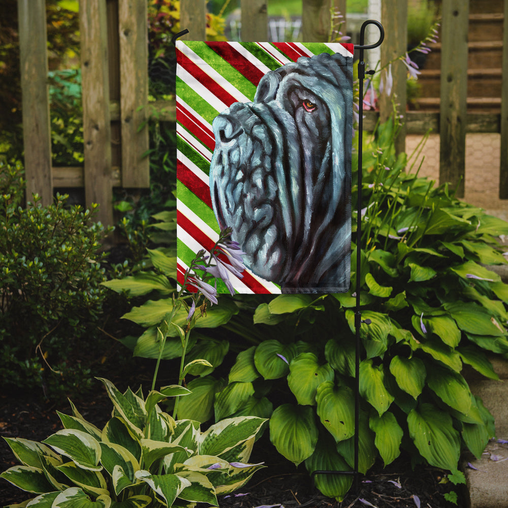 Neapolitan Mastiff Candy Cane Holiday Christmas Flag Garden Size LH9589GF  the-store.com.