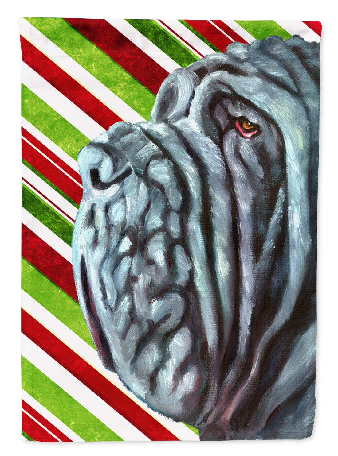 Neapolitan Mastiff Candy Cane Holiday Christmas Flag Garden Size LH9589GF  the-store.com.