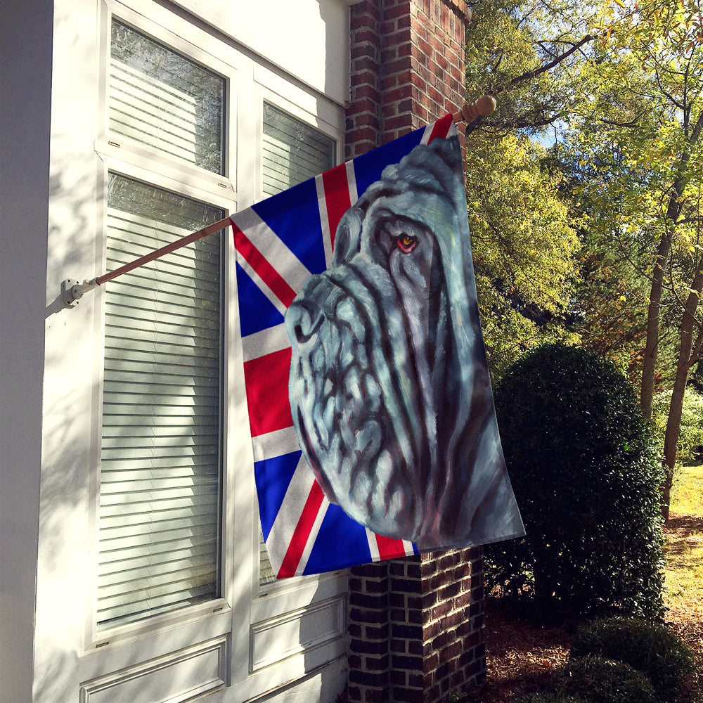 Neapolitan Mastiff with English Union Jack British Flag Flag Canvas House Size LH9596CHF  the-store.com.