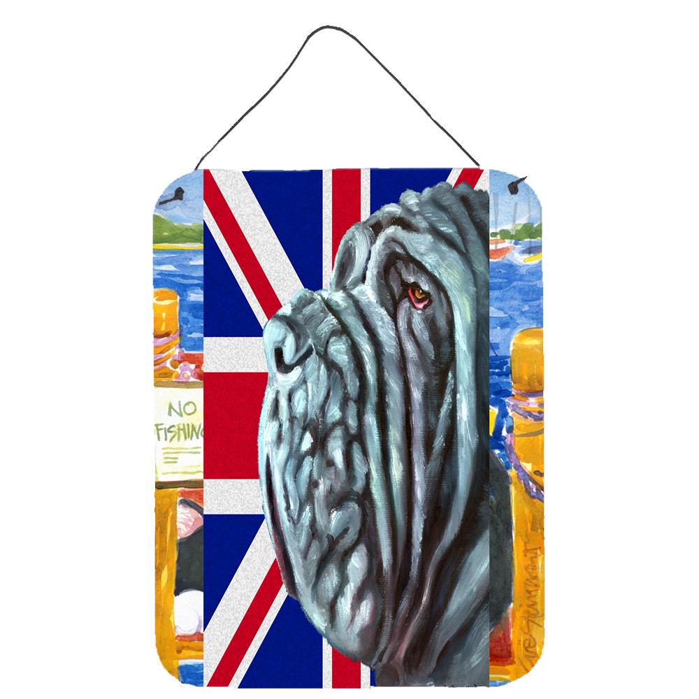 Neapolitan Mastiff with English Union Jack British Flag Wall or Door Hanging Prints LH9596DS1216 by Caroline's Treasures