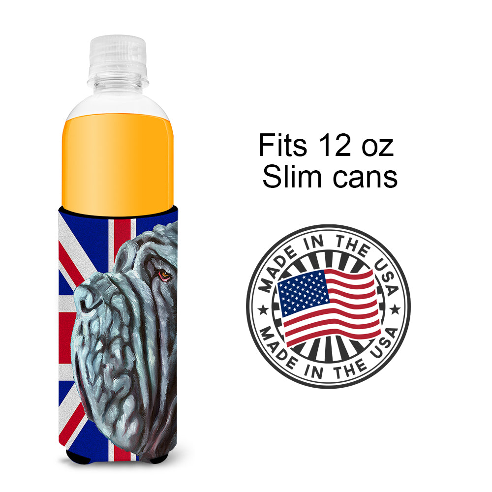 Neapolitan Mastiff with English Union Jack British Flag Ultra Beverage Insulators for slim cans LH9596MUK  the-store.com.